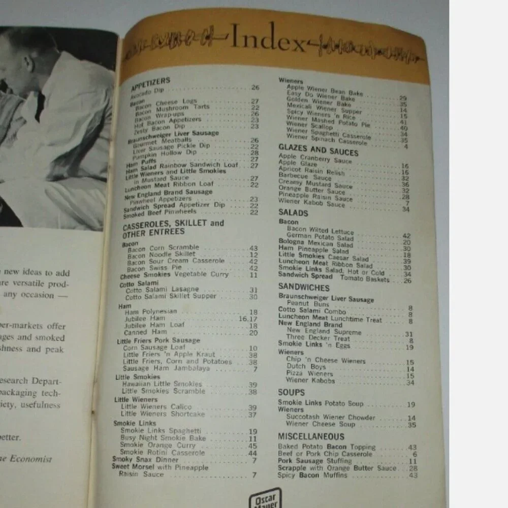 1950's Mid Century Oscar Meyer Recipe Booklet 80 Favorites Cured Meat 6 x 9
